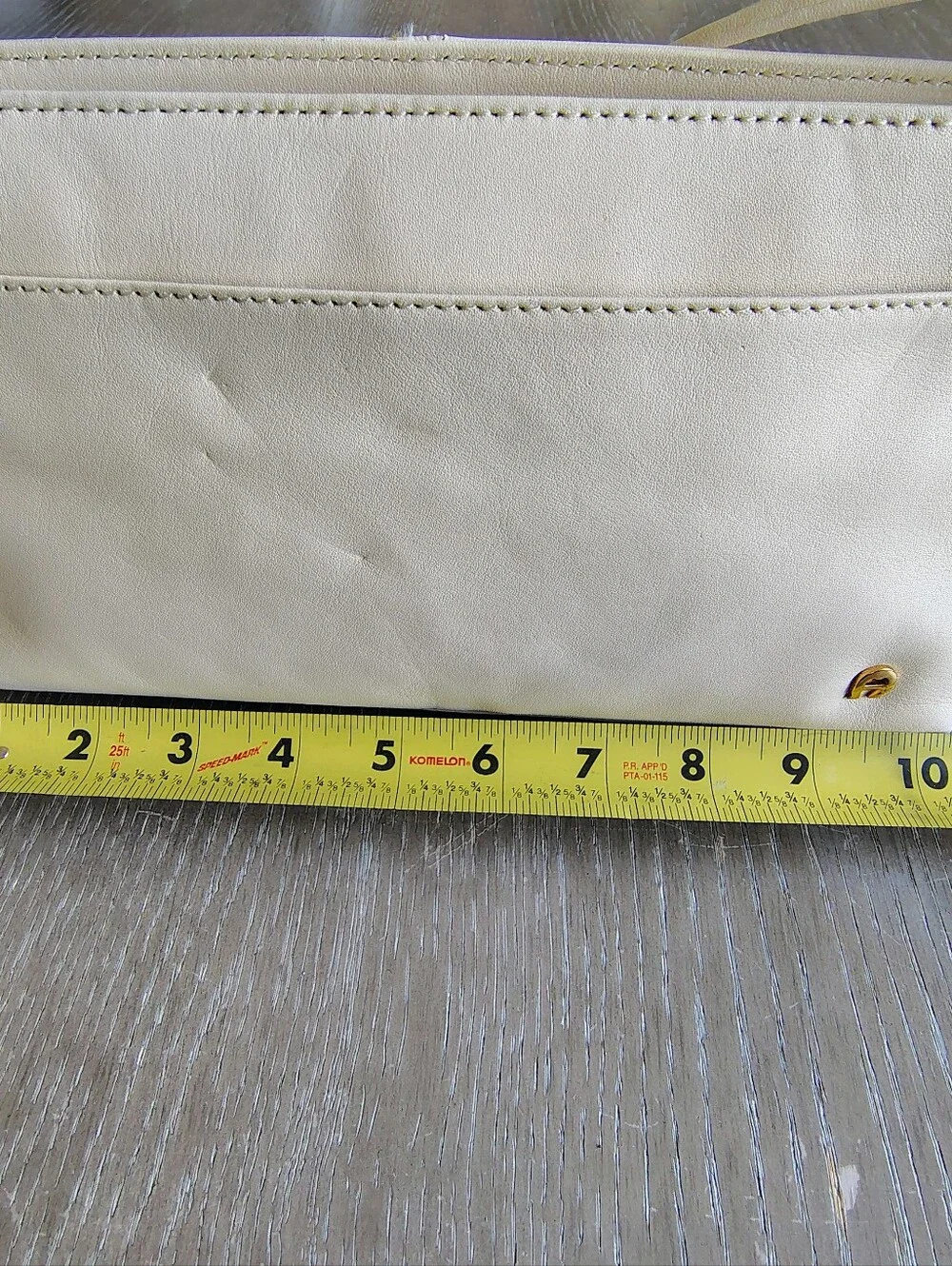 Etienne Aigner Ivory Genuine Leather Adjustable Shoulder Bag Gold Hardware NWT